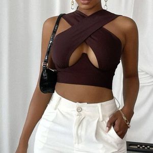 Brown Crop Top